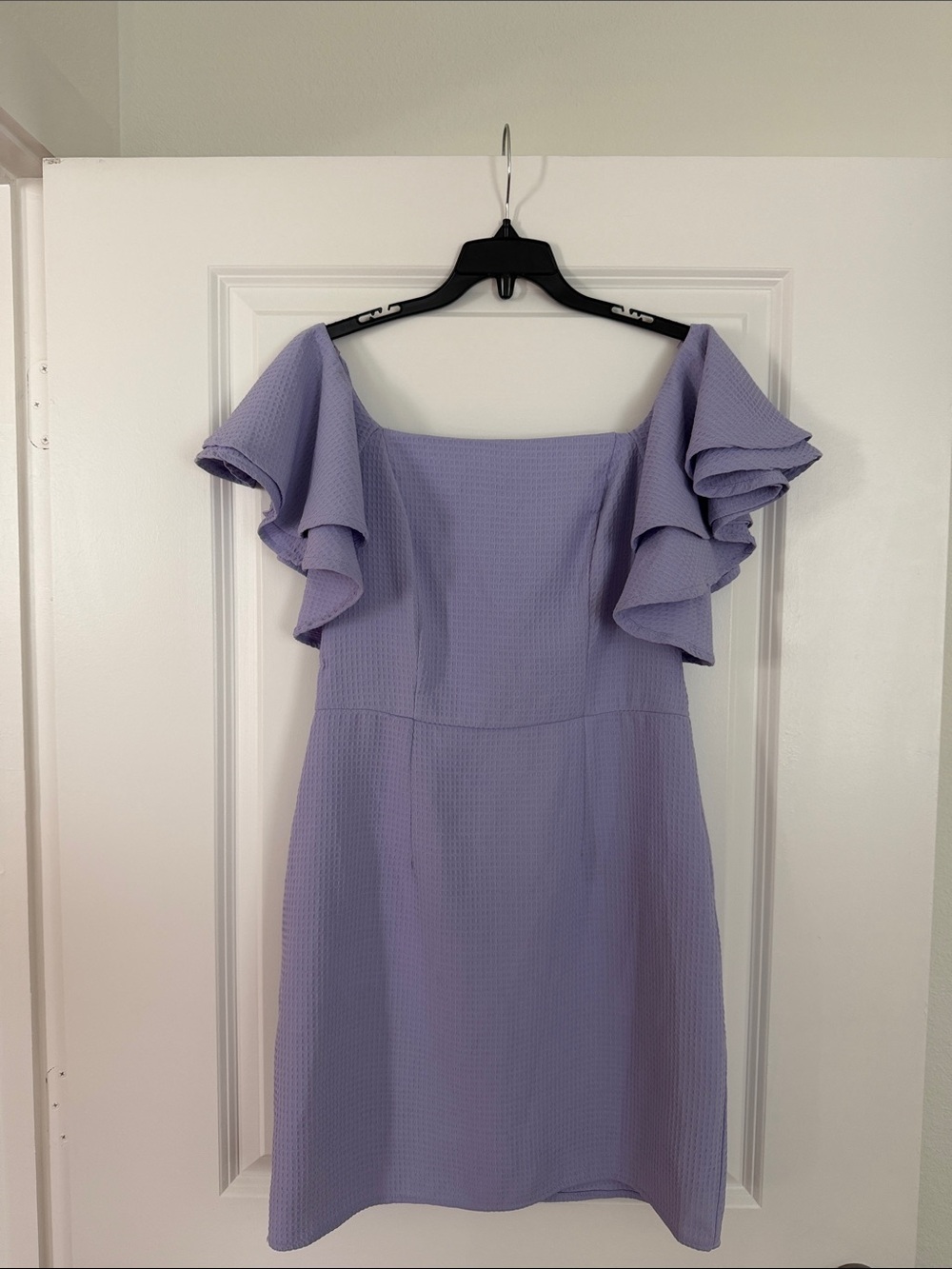 She + Sky Lilac Ruffle Sleeve Dress